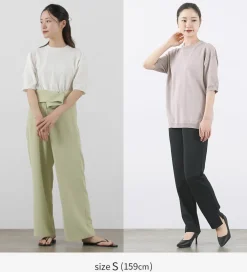 SOGLIA T-Shirts^/ Cotton Fitted Seamless Knit Tee