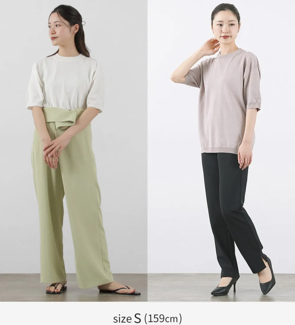 SOGLIA T-Shirts^/ Cotton Fitted Seamless Knit Tee