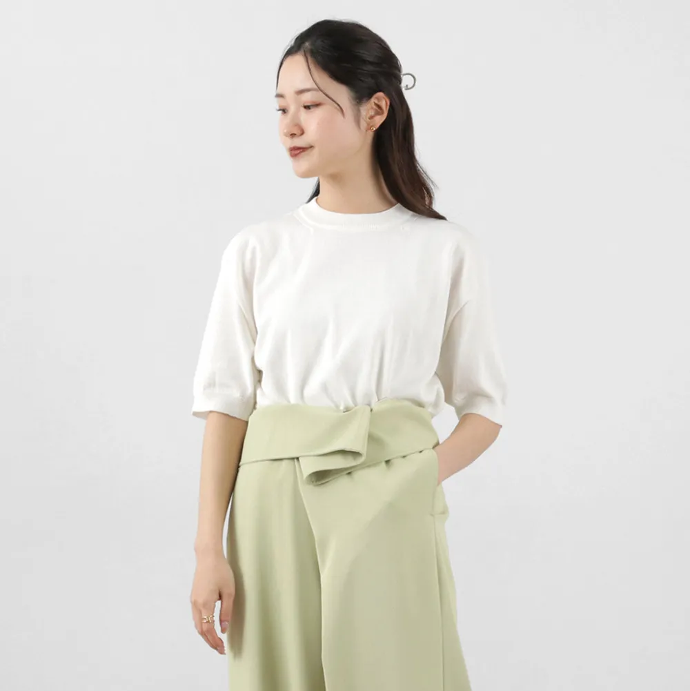 SOGLIA T-Shirts^/ Cotton Fitted Seamless Knit Tee