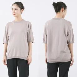 SOGLIA T-Shirts^/ Cotton Fitted Seamless Knit Tee