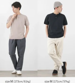 SOGLIA T-Shirts^/ Cotton Fitted Seamless Henry Neck Knit Tee