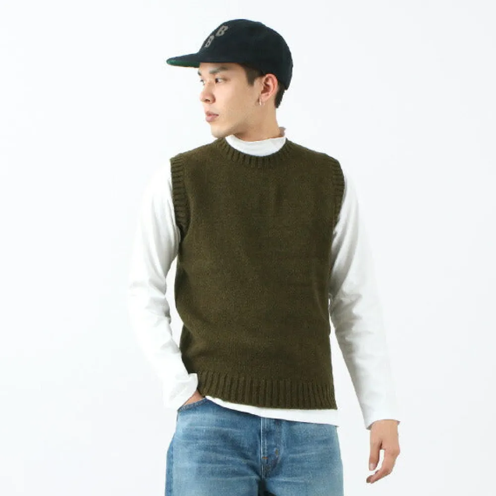 SOGLIA Knits^/ LANDNOAH British Wool Crew Neck Knitted Vest