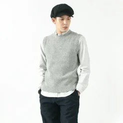 SOGLIA Knits^/ LANDNOAH British Wool Crew Neck Knitted Vest