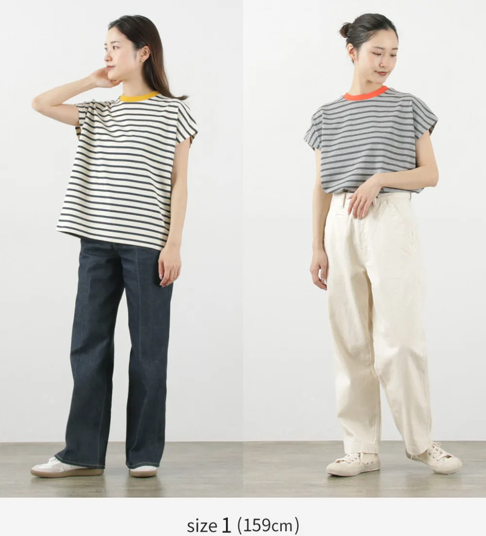 SOGLIA T-Shirts^/ Open End French Sleeve T-Shirt Striped
