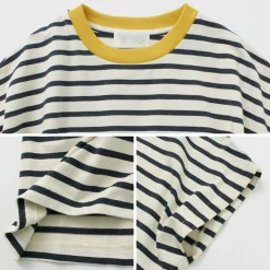 SOGLIA T-Shirts^/ Open End French Sleeve T-Shirt Striped