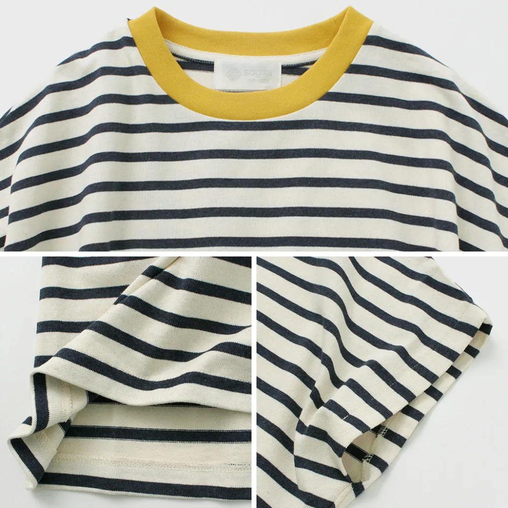 SOGLIA T-Shirts^/ Open End French Sleeve T-Shirt Striped