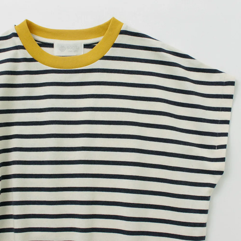 SOGLIA T-Shirts^/ Open End French Sleeve T-Shirt Striped