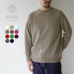 SOGLIA Knits^/ Weaners Seamless Merino Wool Crew Neck Sweater