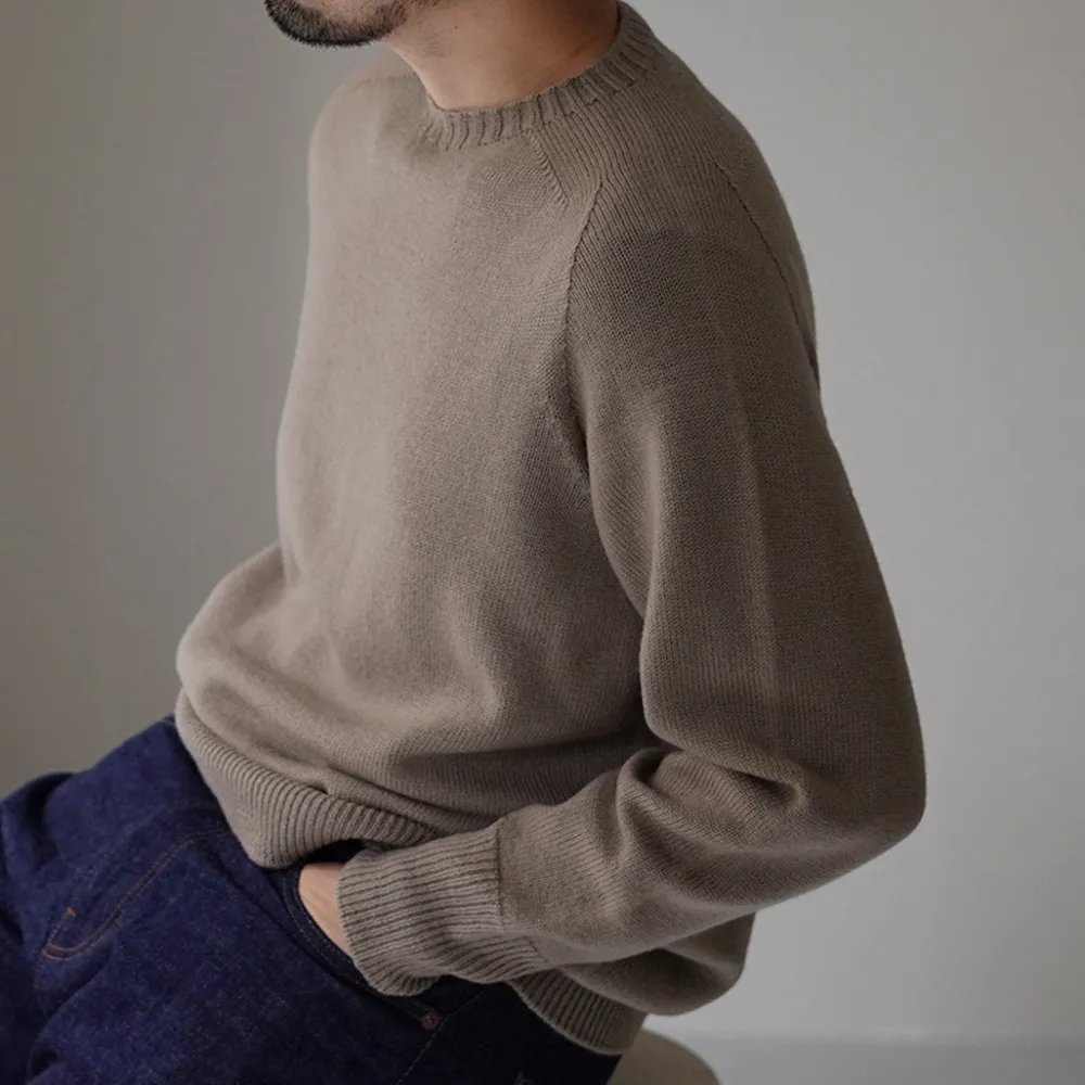 SOGLIA Knits^/ Weaners Seamless Merino Wool Crew Neck Sweater