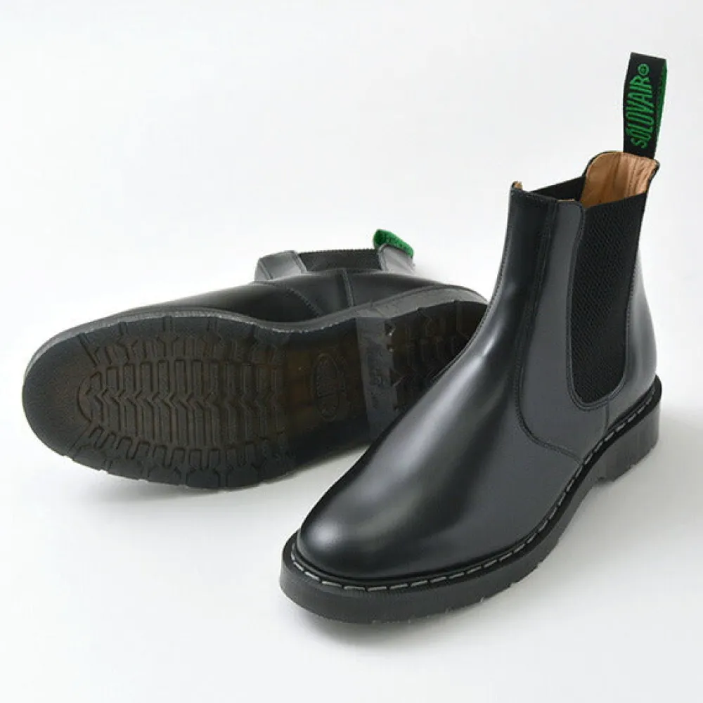 SOLOVAIR Leather Shoes & Boots^/ THE DEALER BOOT Hi-SHINE black