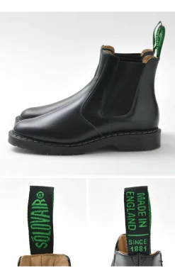 SOLOVAIR Leather Shoes & Boots^/ THE DEALER BOOT Hi-SHINE black