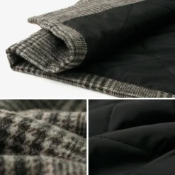 SON OF THE CHEESE Vests^/ Check Wool Vest black