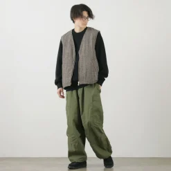 SON OF THE CHEESE Vests^/ Check Wool Vest black