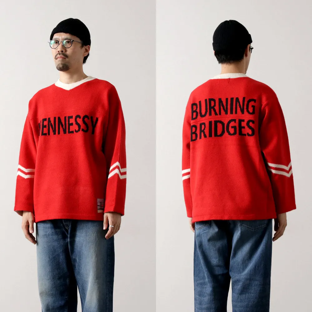 SON OF THE CHEESE Knits^/ Hennessy Football Sweater