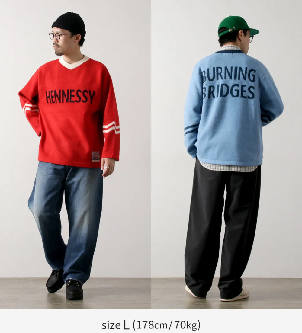 SON OF THE CHEESE Knits^/ Hennessy Football Sweater
