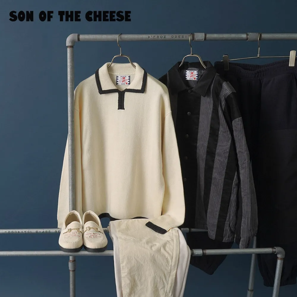 SON OF THE CHEESE Knits^/ Line Polo Knit
