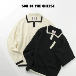 SON OF THE CHEESE Knits^/ Line Polo Knit