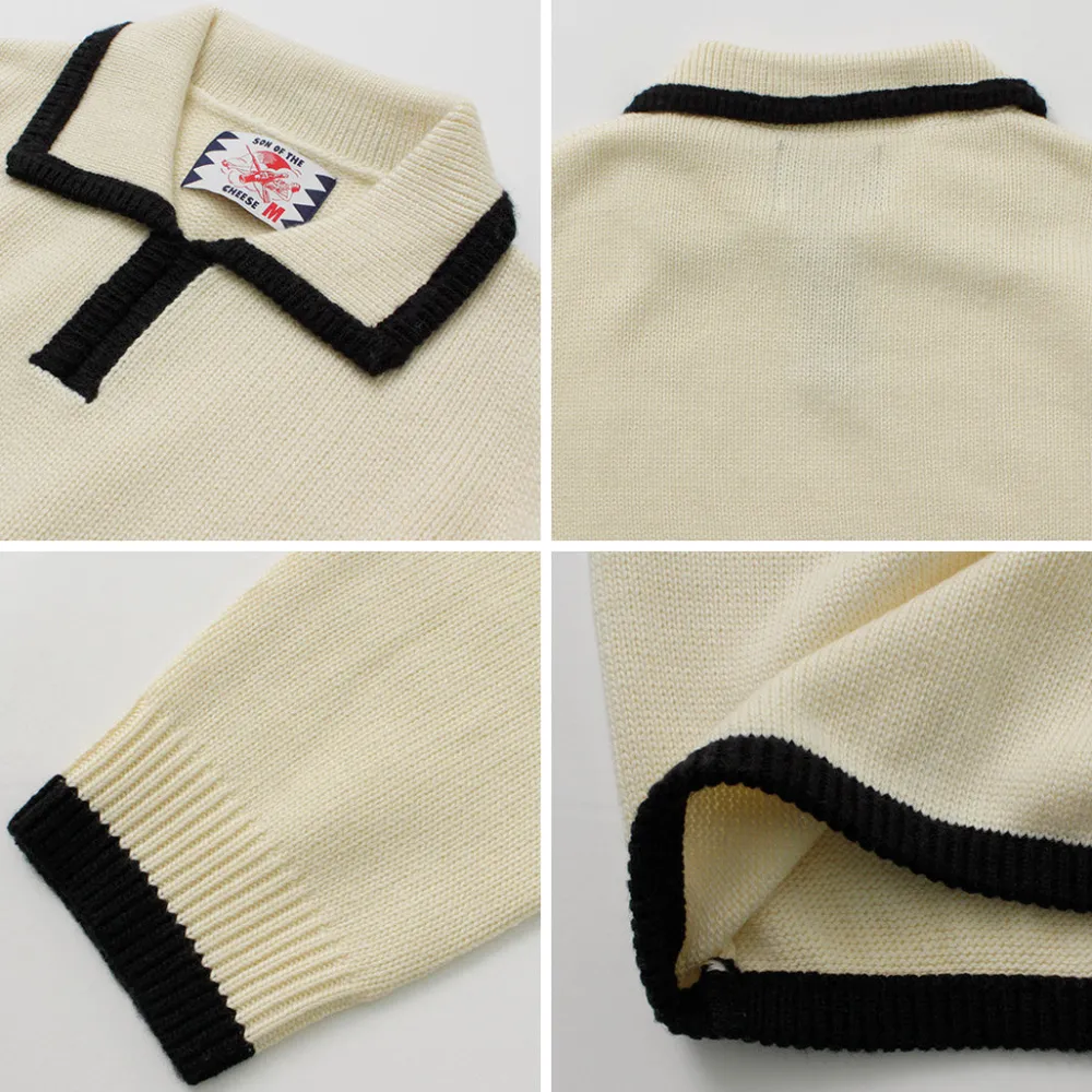 SON OF THE CHEESE Knits^/ Line Polo Knit