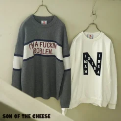 SON OF THE CHEESE Sweatshirts^/ NAMIKIBASHI Crew Neck Sweatshirt