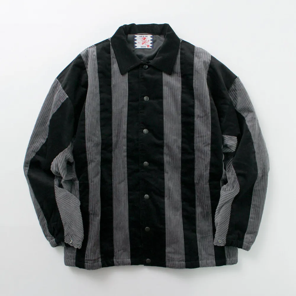 SON OF THE CHEESE Jackets^/ Striped Corduroy Jacket black