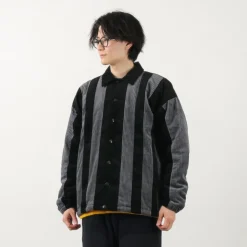 SON OF THE CHEESE Jackets^/ Striped Corduroy Jacket black