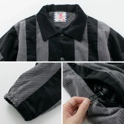 SON OF THE CHEESE Jackets^/ Striped Corduroy Jacket black