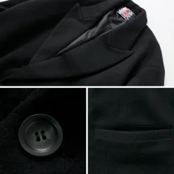 SON OF THE CHEESE Coats^/ Wool Overcoat black