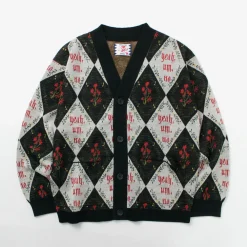SON OF THE CHEESE Cardigans^/ Yeah um no knit cardigan black