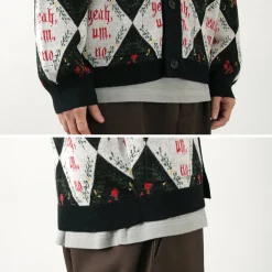 SON OF THE CHEESE Cardigans^/ Yeah um no knit cardigan black