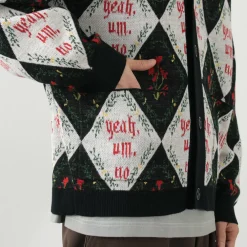SON OF THE CHEESE Cardigans^/ Yeah um no knit cardigan black