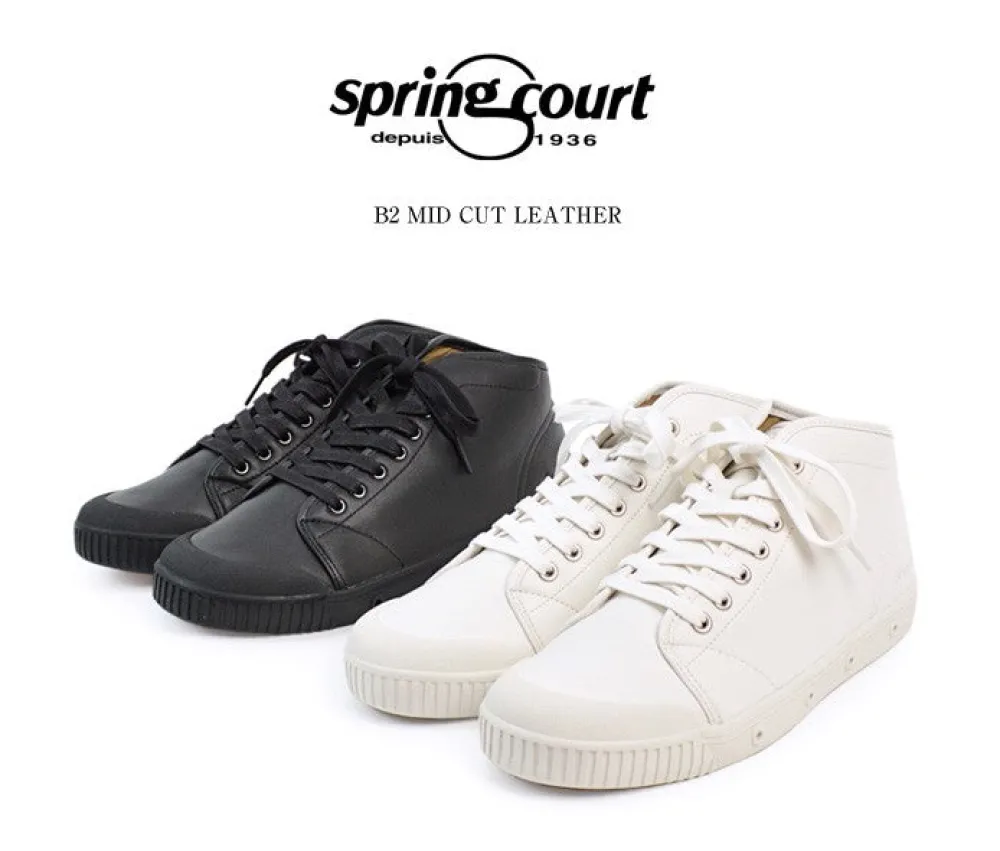 SPRING COURT Sneakers^/ B2 Mid Cut Leather Sneakers