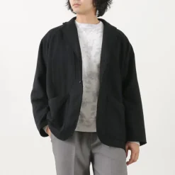 SUNNY SPORTS Jackets^/ Cut-off Notch Collar 2 Button Jacket black