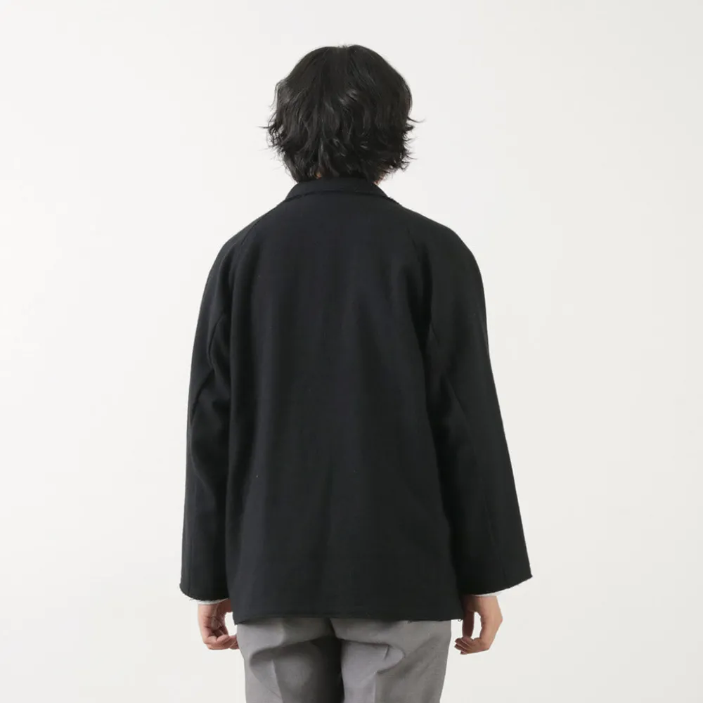 SUNNY SPORTS Jackets^/ Cut-off Notch Collar 2 Button Jacket black