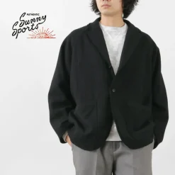 SUNNY SPORTS Jackets^/ Cut-off Notch Collar 2 Button Jacket black
