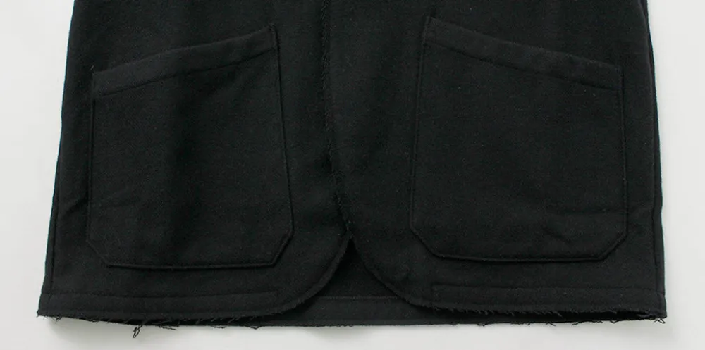 SUNNY SPORTS Jackets^/ Cut-off Notch Collar 2 Button Jacket black