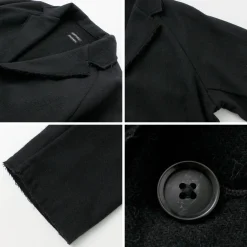 SUNNY SPORTS Jackets^/ Cut-off Notch Collar 2 Button Jacket black