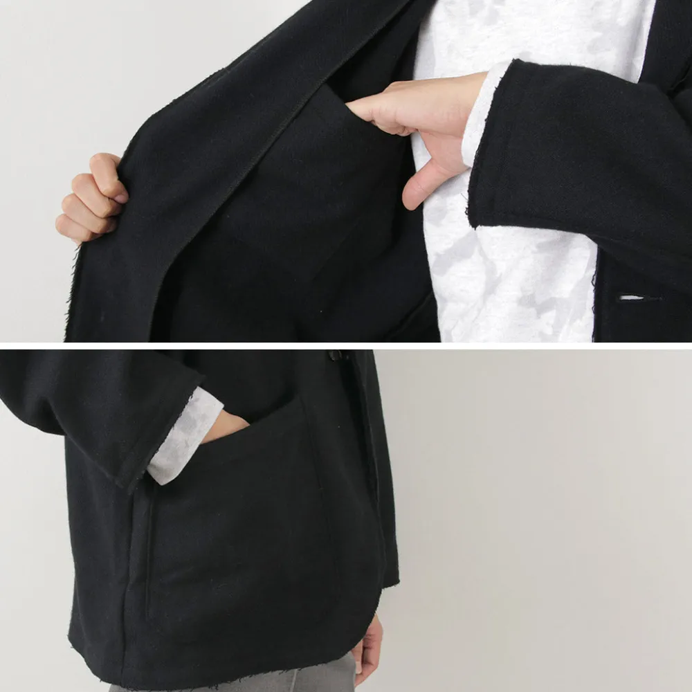 SUNNY SPORTS Jackets^/ Cut-off Notch Collar 2 Button Jacket black