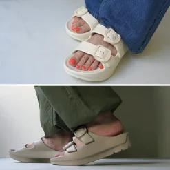 TELIC Sandals^/ Double Buckle 2 Recovery W Buckle Sandal