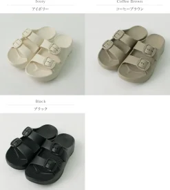 TELIC Sandals^/ Double Buckle 2 Recovery W Buckle Sandal