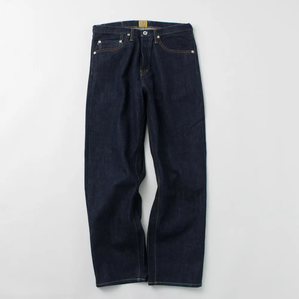 THE BLUEST OVERALLS Trousers^/ Big Silhouette Denim Pants indigo