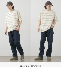 THE BLUEST OVERALLS Trousers^/ Big Silhouette Denim Pants indigo