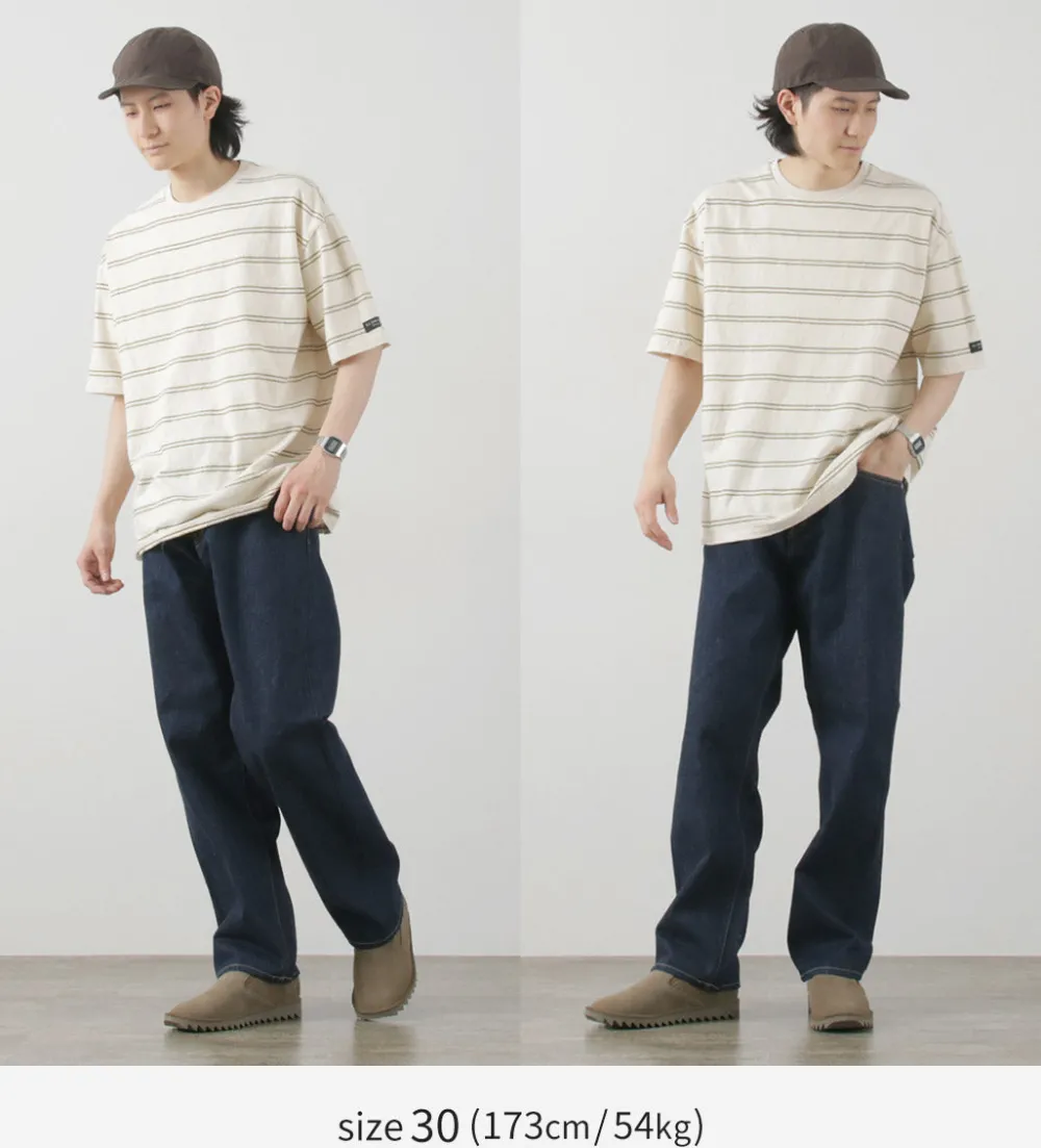 THE BLUEST OVERALLS Trousers^/ Big Silhouette Denim Pants indigo