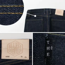 THE BLUEST OVERALLS Trousers^/ Big Silhouette Denim Pants indigo