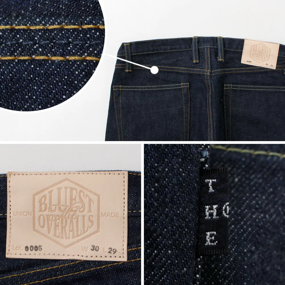 THE BLUEST OVERALLS Trousers^/ Big Silhouette Denim Pants indigo