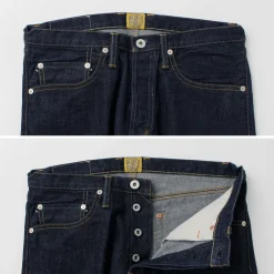 THE BLUEST OVERALLS Trousers^/ Big Silhouette Denim Pants indigo