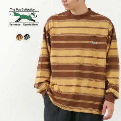 THE FOX T-Shirts^/ Fox Striped Crew Neck Long Sleeve T-Shirt