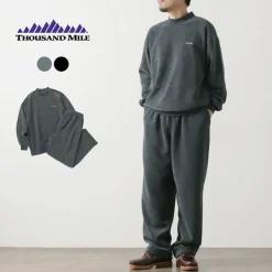 THOUSAND MILE Trousers|Sweatshirts^/ Knit Fleece Mock & Long Pants Setup