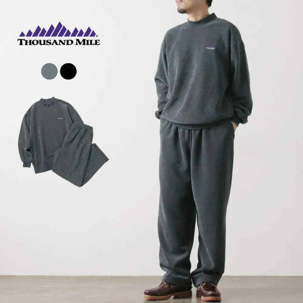 THOUSAND MILE Trousers|Sweatshirts^/ Knit Fleece Mock & Long Pants Setup