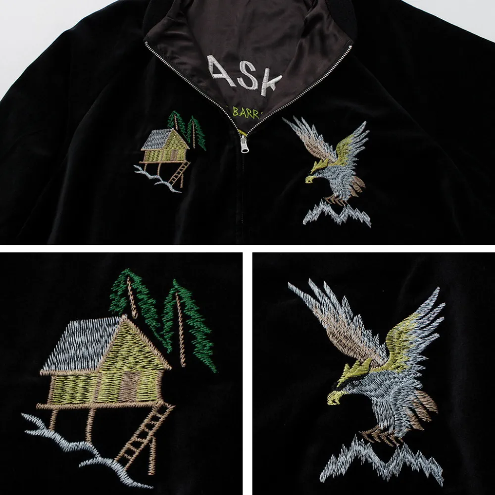 THRIFTY LOOK Jackets^/ Reversible Souvenir Alaska Jacket black
