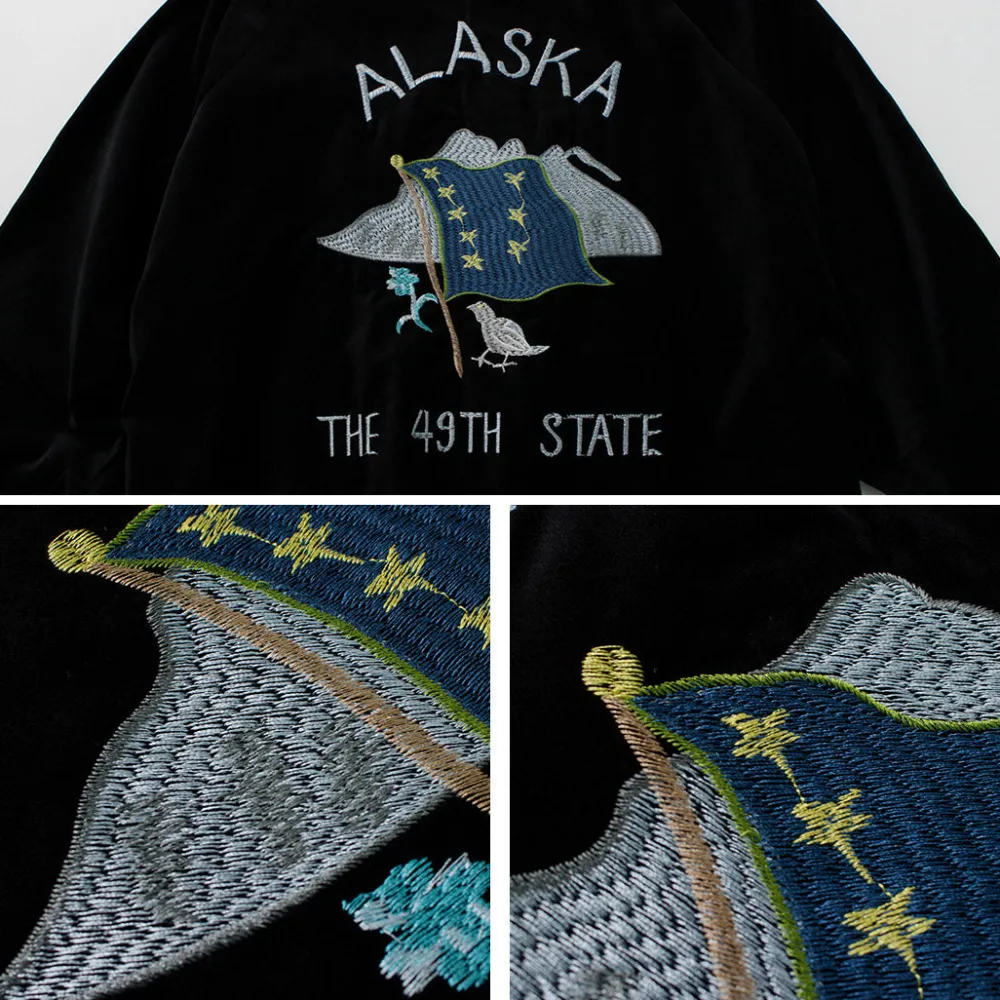 THRIFTY LOOK Jackets^/ Reversible Souvenir Alaska Jacket black